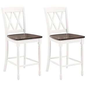Crosley Furniture Shelby Wood X Back Counter Height Bar Stools Set of 2 Crosley Furniture Shelby Wood X Back Counter Height Bar Stools Set of 2