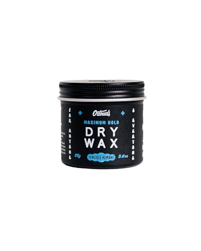ODouds Dry Wax - Natural Dry & Malleable Styling Hair Wax - Strong Hold with a Neutral Finish - Bergamot & Green Tea Scent (3.4oz.)