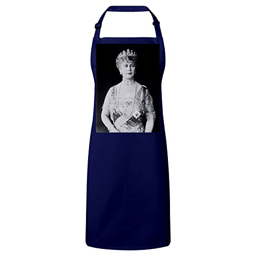 Tablier cuisine Reine Elizabeth anti-taches bleu marine pour cuisiner sans salir