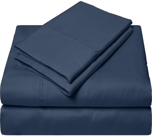 Femini Fashion My Egyptian Giza Cotton Sheets King Size, 16 Inches Extra Deep Pocket, 100% Giza Long-Staple Giza Cotton Bedsheet Soft Breathable Sheets - Mediterranean Blue