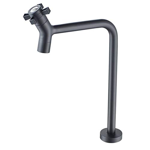 Grifo de fregadero de agua fría individual, grifo de cocina for el hogar con rueda de una sola manija de un solo orificio, grifo for lavar verduras, ollas, acero inoxidable, níquel cepillado, blanco(N