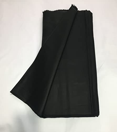 Image of BKRKJ Women's Cotton Silk Unstitched Fabric by Meter for Sewing Suit Salwar Chudidar Patiyala Shirt Kameez Blouse Kurta Pyjama Pathani jam Glace (2.5 Meter, Black)