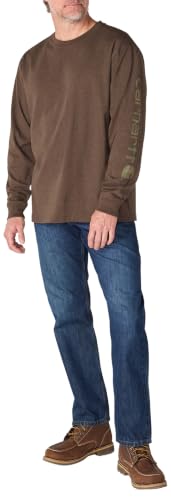 Image of Carhartt Men's Dearborn Loose LS Logo T-Shirt