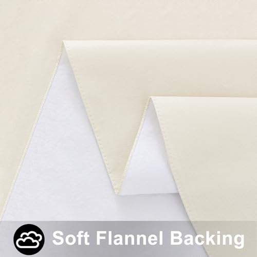Image of Smiry Round Table Cloth 70 Inch, Waterproof Wipeable Vinyl Tablecloths Protector, Oil Spill Proof Plastic Table Cover for Dining, Picnic, Camping, Outdoor, Beige
