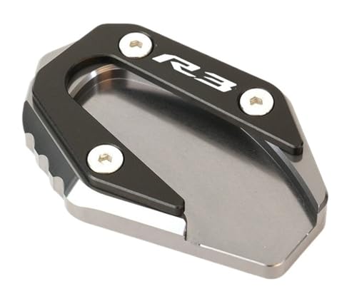 Élargisseur de béquille latérale CNC et porte-clés Grey-R3 pour moto Yamaha MT03 YZFR3 2014-2025
