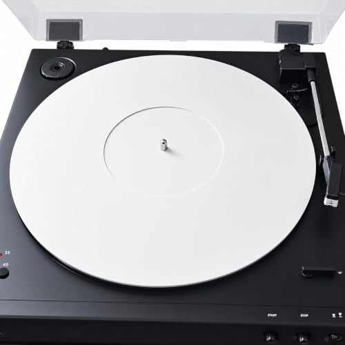 White Acrylic Turntable Mat, 11.75&rdquo; Platter Slipmat for 12'' Vinyl Record Player, Antistatic and...