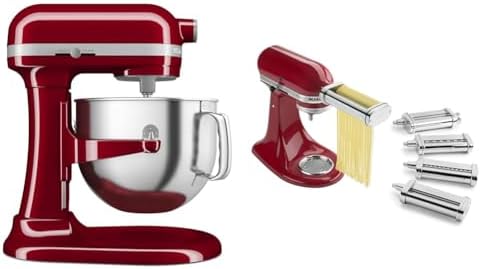 KitchenAid® 7 Quart Bowl-Lift Stand Mixer, Empire Red & KSMPDX Pa...