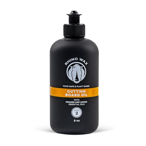 Comparison: Best Wax For Cutting Boards 10 Rhino Wax Coconut Cutting Board Oil 8oz - Premium Natural Oil Blend (NO Mineral Oil) - Food Grade Oils for Cutting-Boards - Protect Wood Surfaces from Cracking or Warping - Made in The USA