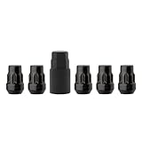 DPAccessories LCB3L2HE-BK04LK5 Black Wheel Locks 1/2-20 Closed End Bulge Acorn 3/4 & 13/16 Locking Lug Nuts Wheel Lock Set
