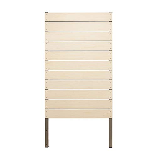 樹脂製 目隠しフェンス 幅90センチx高さ180センチ 板間隔1センチ (アイボリーホワイト)