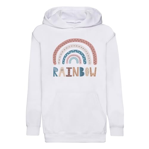 Sweat à capuche enfant arc-en-ciel chaud contre le froid