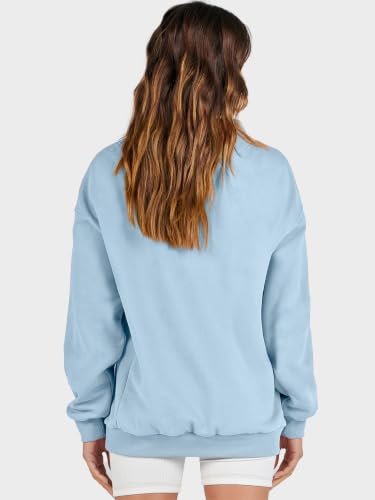 Image of ANRABESS Womens Oversized Sweatshirts Mock Neck Pullover