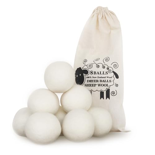 atRise(アットライズ）ウールボール ドライヤーボール 6個セット 8個セット 洗濯機 【乾燥時間を短縮】【シワ＋静電気防止】乾燥グッズ ランドリーグッズ （8個セット）