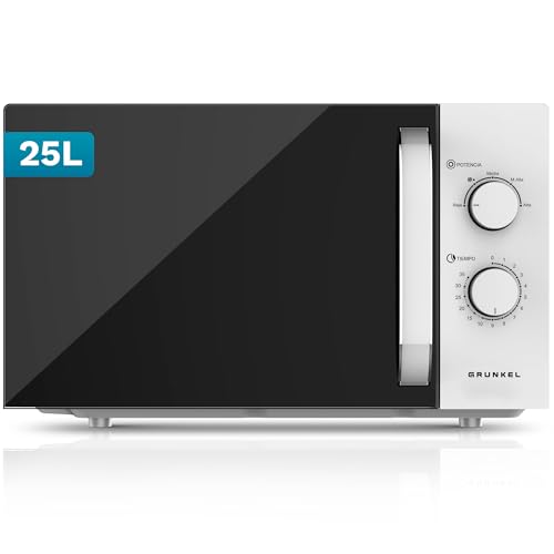Microondas sin Grill básico de 25 Litros, 850w de potencia Sencillo, temporizador 30min. 5 potencias y descongelación. Fácil de usar Microondas sin Grill básico de 25 Litros, 850w de potencia Sencillo, temporizador 30min. 5 potencias y descongelación. Fácil de usar