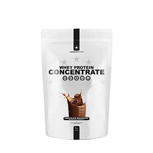 Canadian Protein Whey Concentrate 24g of Protein | Low Carb Keto Friendly Workout Recovery Drink | Protein Powder Rich in BCAA Amino Acids (Chocolate, 1 kg)