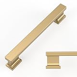 Amerdeco 10 Pack Champagne Bronze Cabinet Pulls 5 Inch(128mm) Hole Center Kitchen Cabient Hardware Brushed...