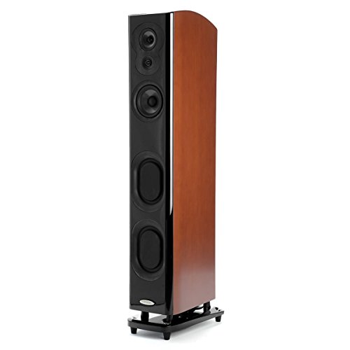 Polk Audio LSiM 705 Superior Floorstanding Tower Speaker | Dynamic Balance & PowerPort Technology | Bi-Wire & Bi-Amp | Single, Mount Vernon Cherry