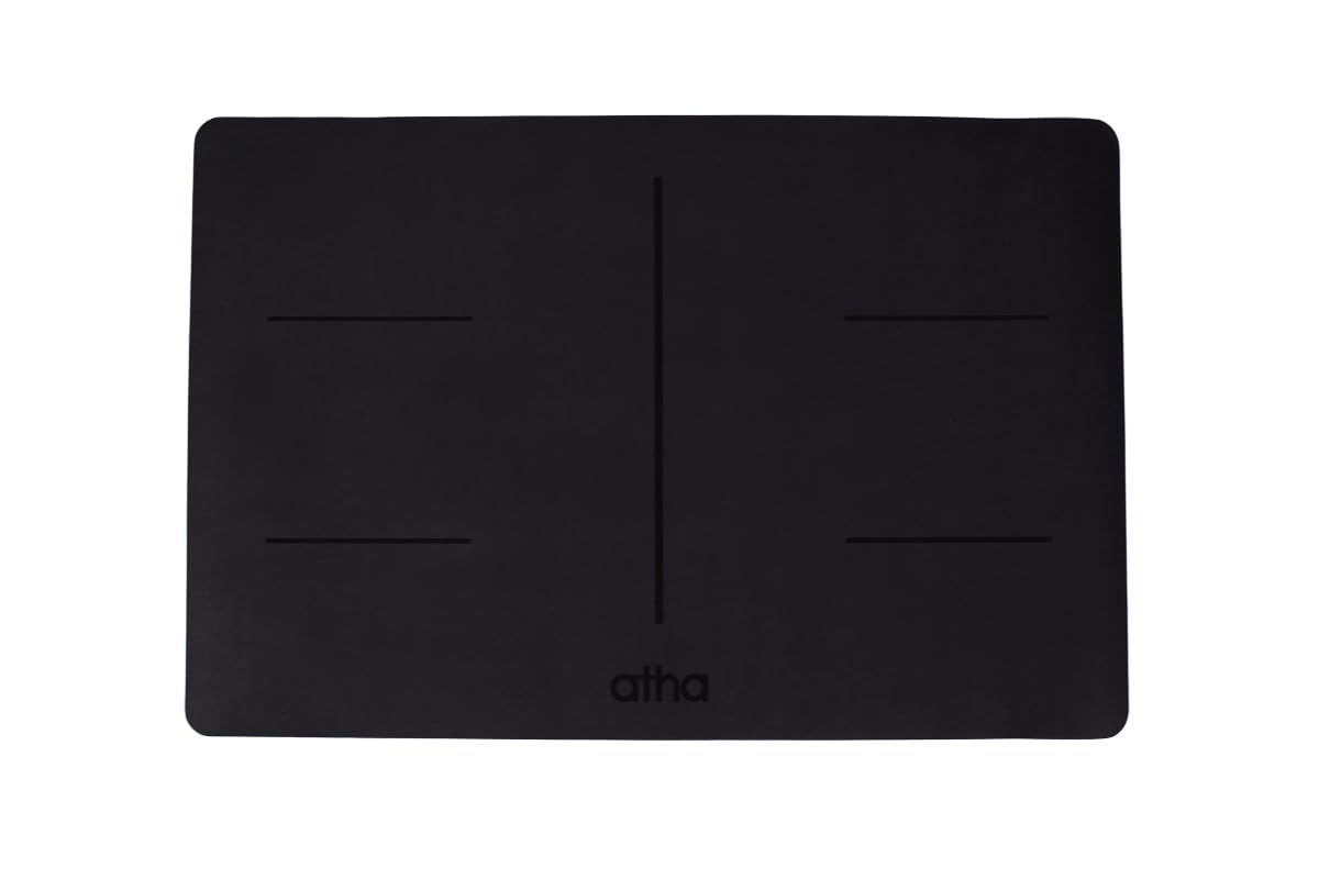 atha PRO X Yoga Pad 5.2 mm – Almohadilla de Yoga Antideslizante para Rodillas y Codos – Soporte Extra y Amortiguación para Posturas Exigentes – Negro