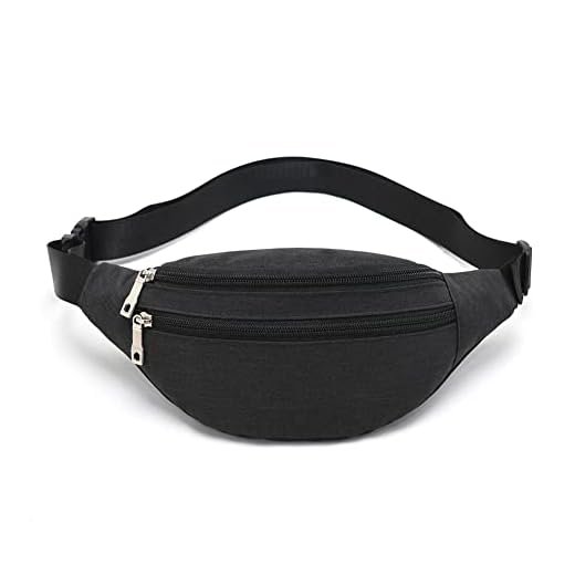 Fanny Pack for Men & Women - Waterproof Waist Bag Pack with Adjustable Strap for Travel Sports Running.(Black-01)