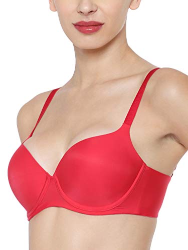Image of Triumph T-Shirt Bra For Women Wired Padded Body Make-Up Series Seamless Everyday Lingerie Lycra Xtra Fine Breathable Fabric Second-Skin Smooth 3 /4 Cup Support Invisible Underwire Pack Of 1