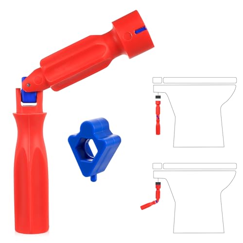 Okeno Select Montageschlüssel für WC-Sitz 10/13/17 mm WC Sitz Befestigung Montageschlüssel Universal Reparaturschlüssel mit Gelenk für Toilettensitz Befestigung Montage Ausbau Reparatur Schlüssel
