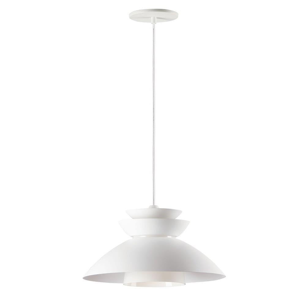 Maxim Nordic-One Light Pendant-14.25 Inches Wide by 8 inches high-White Finish -Traditional Installation