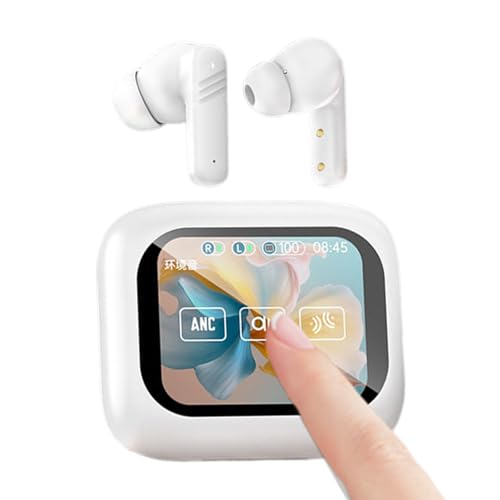 Genikeer Auriculares Deportivos Inalámbricos | Audífonos Ligeros Intrauditivos - Control Táctil con Cancelación De Ruido Y Estuche De Carga - Batería De Larga Duración para Juegos Viajes Deporte