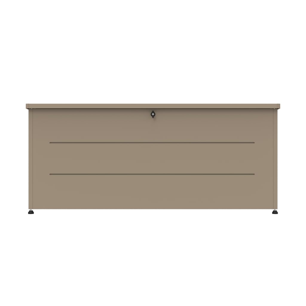 Coffre de Jardin 800L Taupe | Rangement Extérieur, Acier Galvanisé