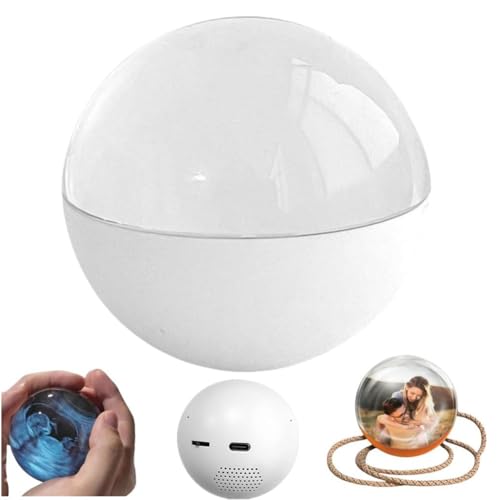 3D Ultrasound Crystal Ball 2.7in Video Crystal Balls Memory Sphere Personalized Ultrasound Memory Orb Ball with Electronic Display Sound for Couples Pets Memories