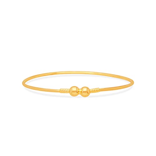Image of Malabar Gold & Diamonds 22k (916) BIS hallmark Yellow Gold Bangle for Women, Oval Bangle