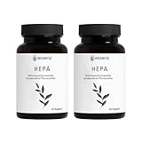 ESSENZ - Hepa Plus 2x60 Kapseln - Hochwertige Leber Kapseln mit Mariendistel Artischocke Löwenzahn. Natürliches Nahrungsergänzungsmittel zur Unterstützung der Lebergesundheit