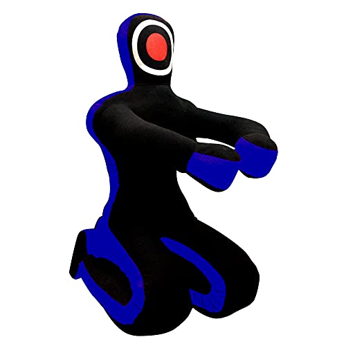 Grappling Dummy ROX Fit MMA Realistic Judo Punching Bag Grappling Dummy - Sitting Position - Hands Front Black Blue (6 Foot (72