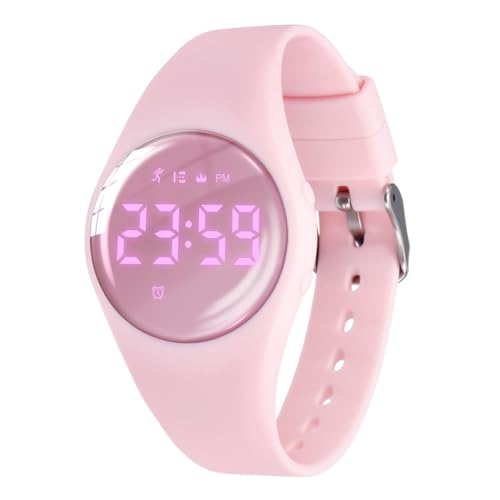 Orologio Digitale con Contapassi Calorie e Distanza senza App Sveglia Cronometro Data Luce-Orologio da polso Ragazza Ragazzo con Cinturino bambino bambina silicone