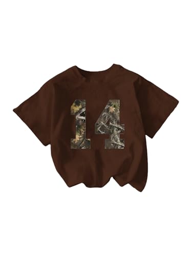 Image of SOLY HUX Girl's Number Graphic Tees Short Sleeve Crew Neck T Shirt Y2k Summer Tops