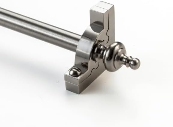 Zoroufy Sovereign Stair Rod Collection | 1/2" Solid Rods with Urn Finials (Antique Pewter, 48")
