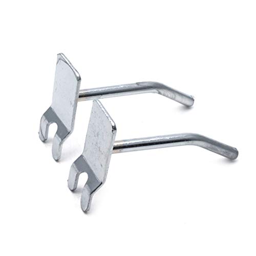 Sscon 10Pcs 1.96"/5Cm Stainless Steel Slatwall Hooks Trough Plate Hooks For Supermarket Shelf Retail Display #TOP3