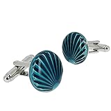 Cufflinks blue shell - blue - Simon Carter