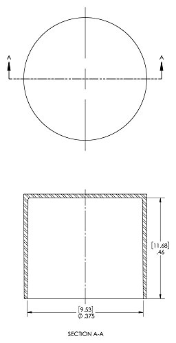 Image of Caplugs SC-216-T SC Series - Plastic Sleeve Cap for Tube Ends, 400 Pack, Red LD-PE, 0.375 inch W x 0.46 inch L Threaded and Non-Threaded Tubing, Rods, Masking, Painting, Plating, Grit-blasting (Z216TQ1)