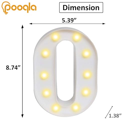 Image of Pooqla LED Marquee Letter Lights Sign, Light Up Alphabet Letter for Home Party Wedding Decoration O