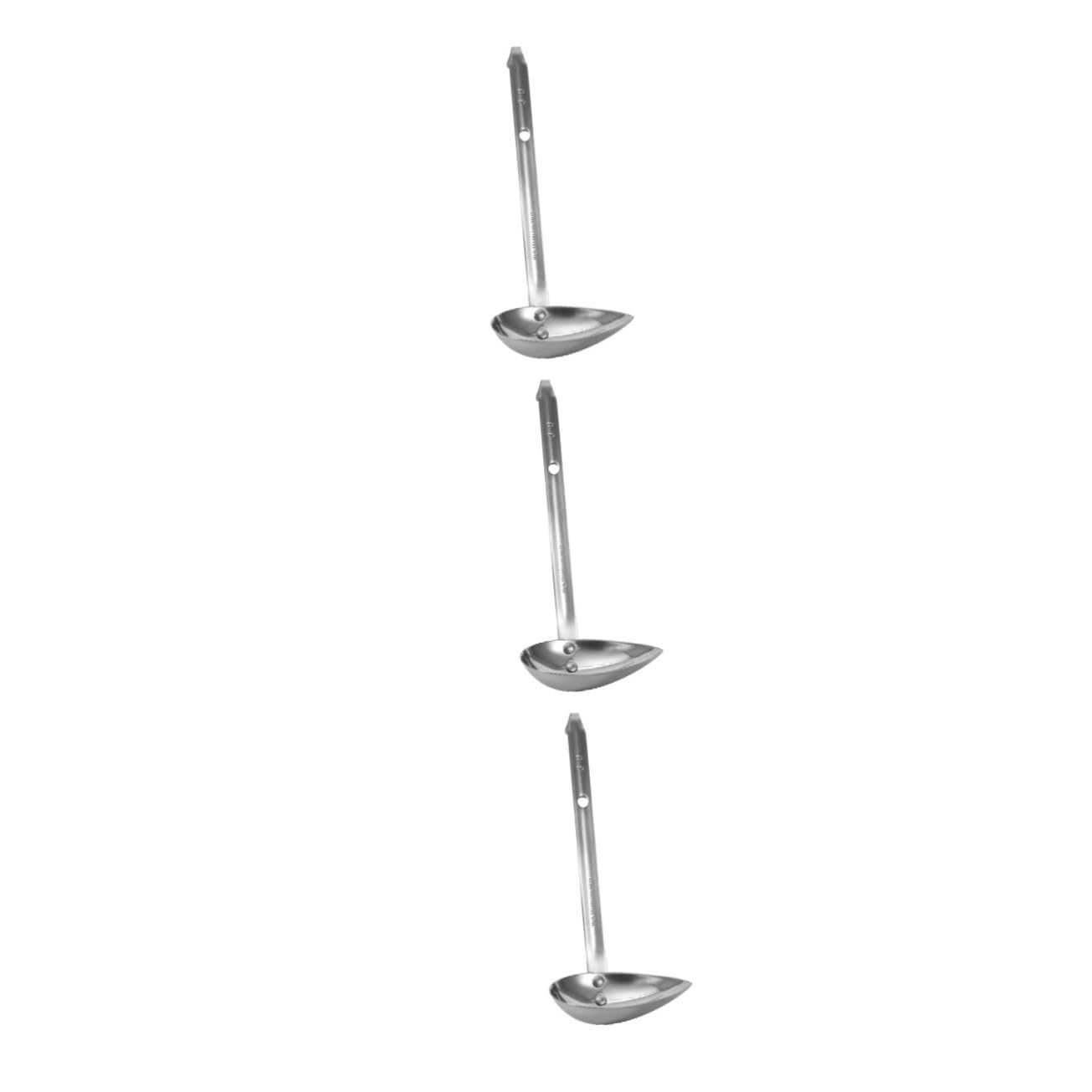ABOOFAN 3-teiliges Soßenlöffel-set Mit Ausgießer Edelstahl Modernes Geschirr Besteck Zum Mischen Und Servieren