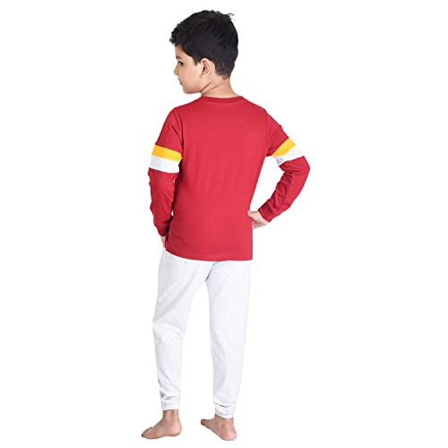 Image of Clothe Funn Boys Printed Cotton Full Sleeves T-Shirt & Pant Set