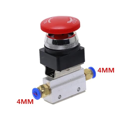 Bouton de sécurité pneumatique MOV-3 pour arrêt d'urgence mécanique 2 positions 1/8