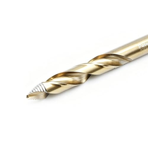 Image of TEMO 1 pc 1 /2 Inch M35 Cobalt Stepped Point Jobber Drill Bit, Easy Boost Twist Drill Bit Set for Acrylic Metal, Steel, Wood, Plastic