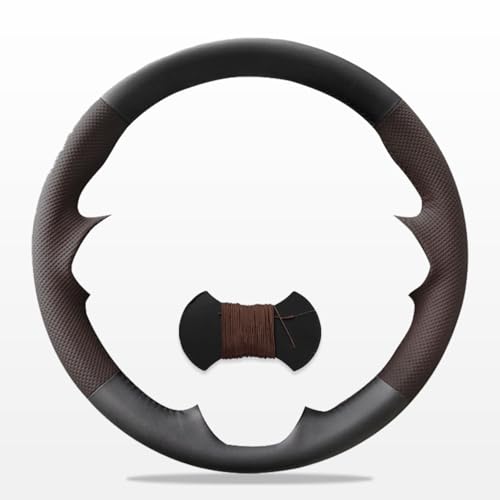 Custom Fit Hand-Stitched Steering Wheel Cover Compatible with Ford F150 F-150 SVT Raptor 2010–2014, Premium Microfiber Leather Wrap, Anti-Slip, Breathable, Car Interior Accessory