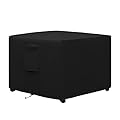 Easy-Going Outdoor Fire Pit Cover Square 32" Lx32 Wx24 H, Durable Outdoor Gas Firepit Cover, Waterproof and Weatherproof Cover for Fire Pit, Black