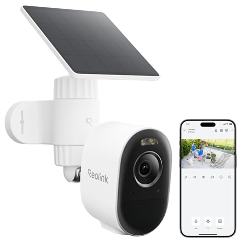Reolink 3K 5MP Caméra Surveillance Extérieure Solaire, Détection IA, Vision Nocturne Couleur, Wi-FI Double Bande, sans Fil, IP67, Argus 3 Pro+Panne