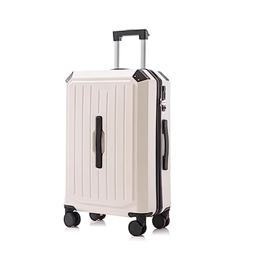 Kitchen Sink Suitcase Luggage with Spinner Wheels, Large Capacity Charging Password Travel Trolley Case, with Cup Holder, 20 In/22 In/24 In/26 In/28 Inch Carry On (White 28 in)