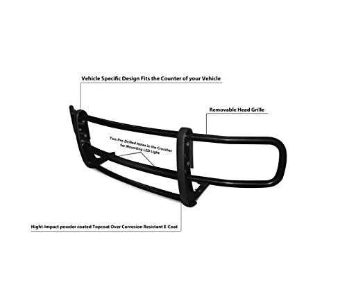 Image of Black Horse SPARTAN Grille brush Bumper Guard Modular Black Compatible with 2016-2023 Mercedes-Benz Metris-17MBMEMA