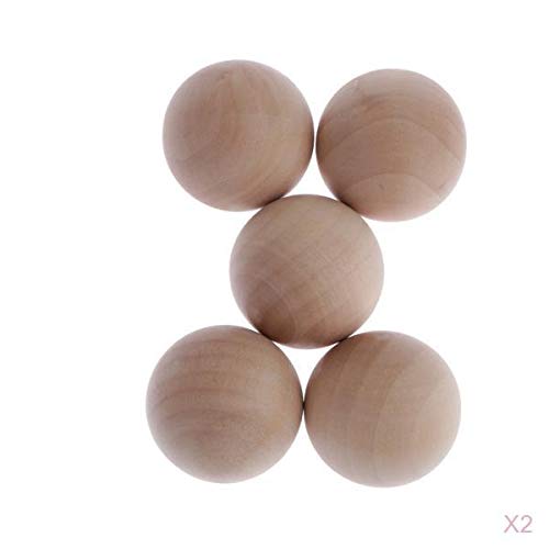 ATORSE Toy 10x Hardwood Balls Solid Natural Beech Wooden Balls Beads Crafts Making 50mm-Toys & Hobbies-Games-Board & Traditional Games-Contemporary Manufacture-image-44