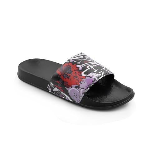 Image of ARVAN Mens Multicolour Graphic EVA Sliders | Lightweight Slip-On Slippers with Cushioned Sole | Casual Open-Toe Slides